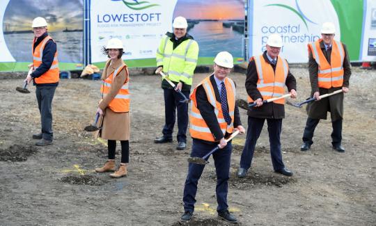 Peter Aldous welcomes start of Lowestoft Flood Risk Management Project