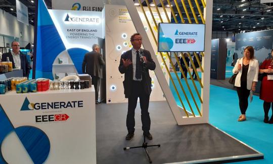 Peter Aldous speaking at the launch of GENERATE at Renewable UK’s Global Offshore Wind event