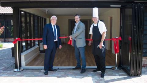Peter Aldous joins owner Dr Adrian Parton and General Manager/Head Chef Keith Parton at Ivy House Hotel