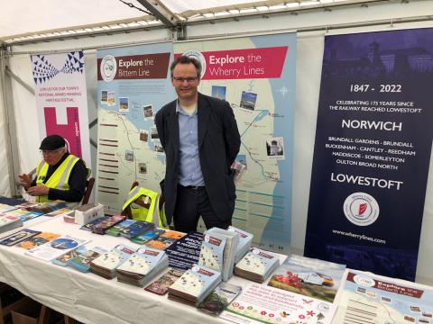 Peter Aldous attends the Broads Life Festival