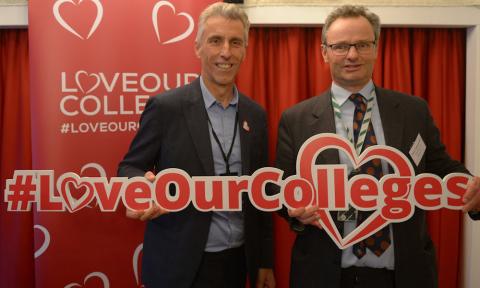Peter Aldous MP and David Hughes, Chief Executive of the Association of Colleges