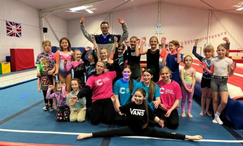 Peter Aldous backs Beccles Royales Gymnastics Club charity fundraiser