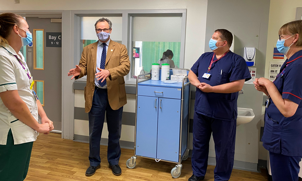 Peter Aldous MP visits Beccles hospital