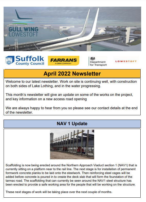 Gull Wing Newsletter April 2022