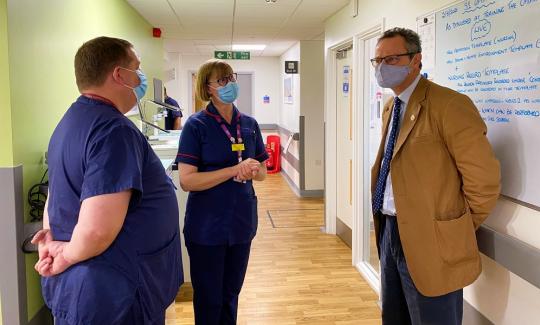 Peter Aldous MP visits Beccles hospital