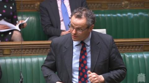 Peter Aldous MP speaking in the House of Commons
