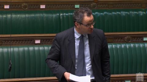 Peter Aldous MP speaking in the House of Commons