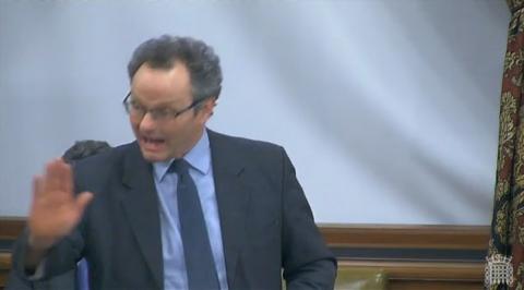 Peter Aldous MP speaking in Westminster Hall